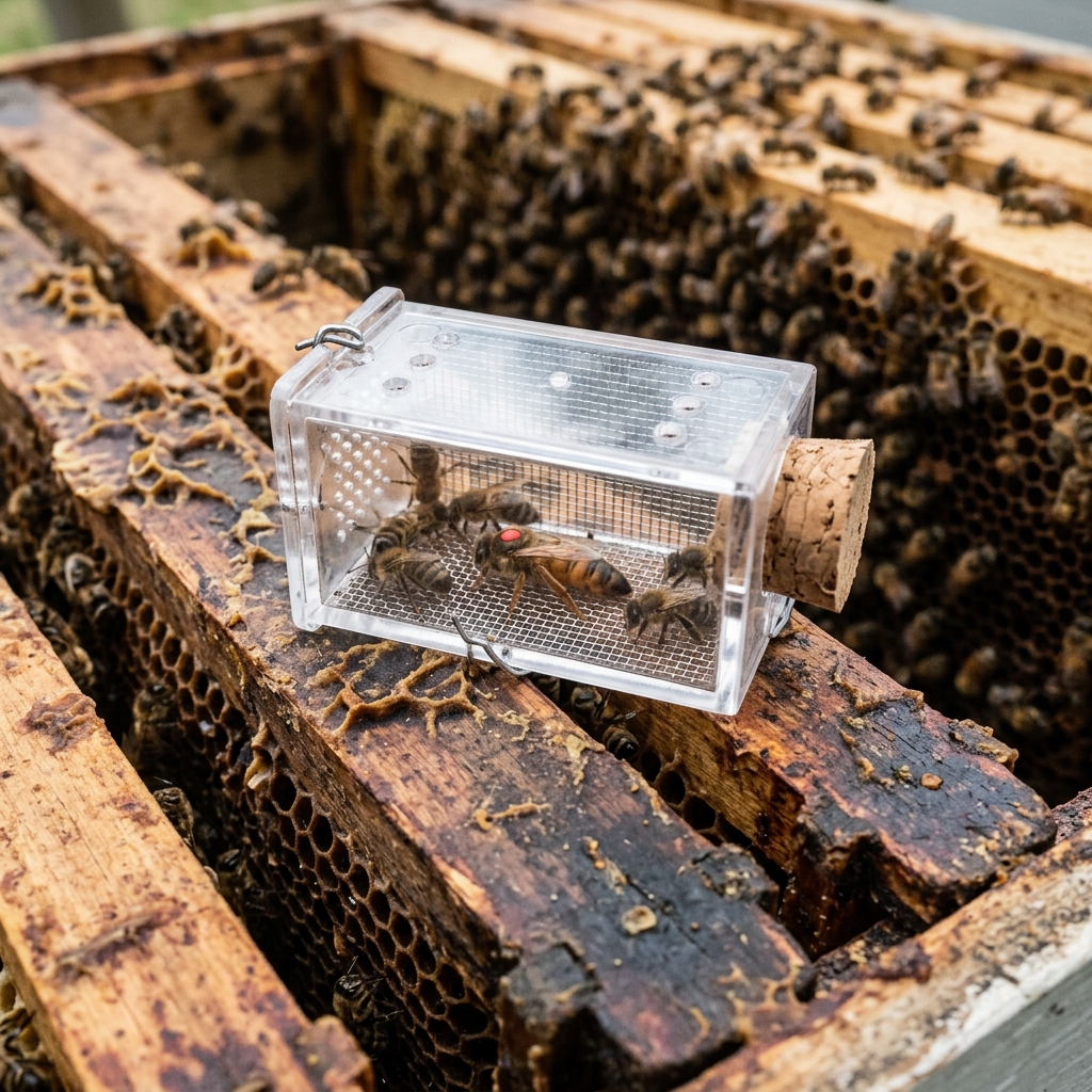 How to Use a Queen Cage Brood Break for Varroa Mite Control